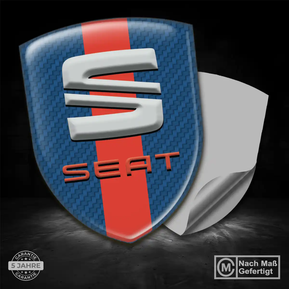 Seat Aufkleber 3D Gel Wappen Auto Premiumqualität