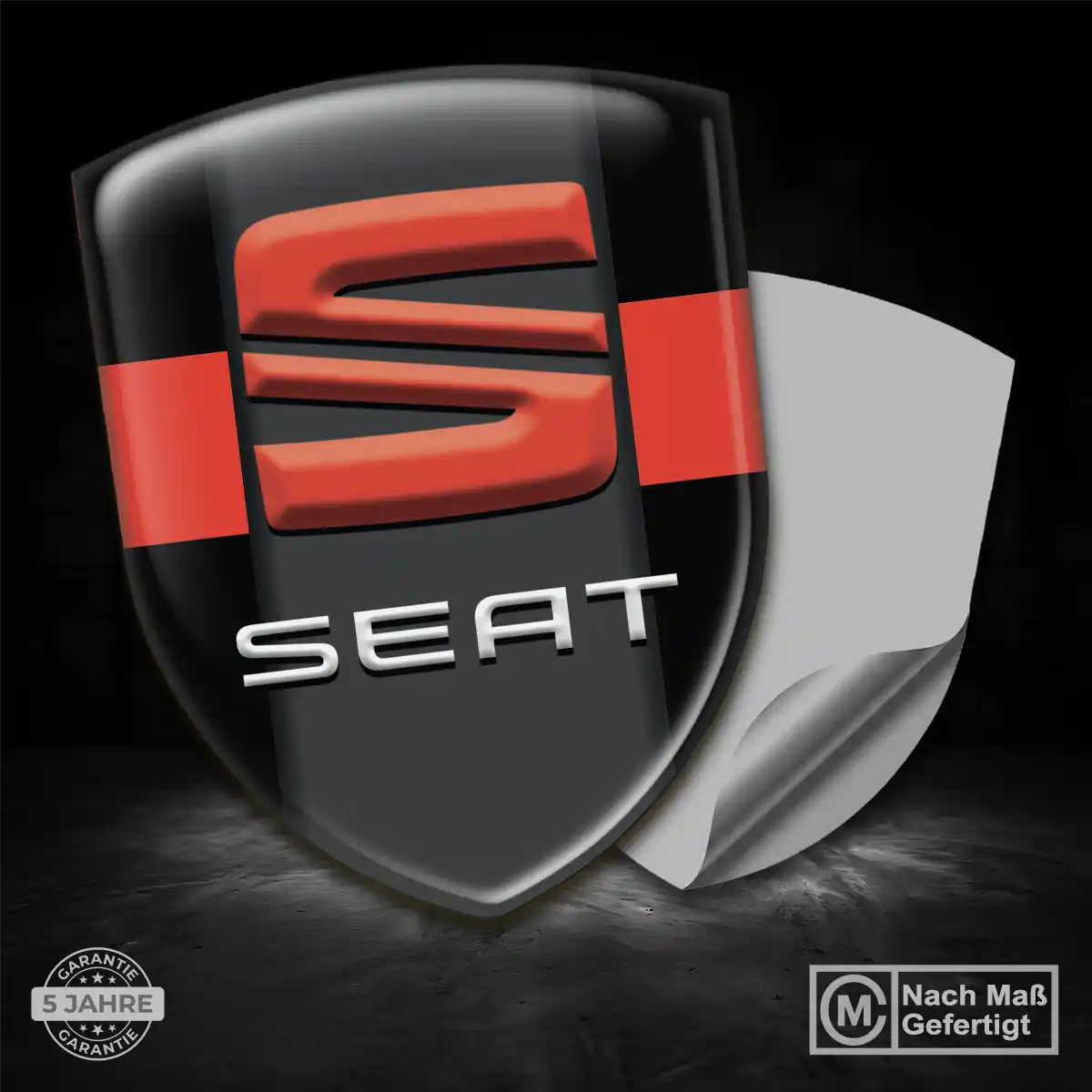 Seat Aufkleber 3D Gel Wappen Auto Stilvolles Design