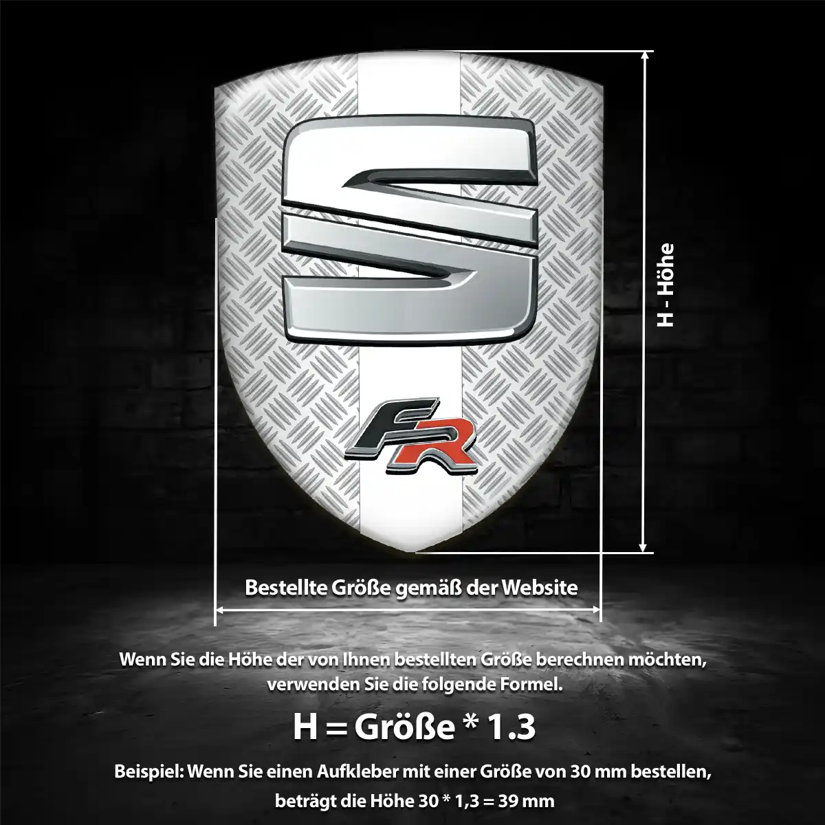 Seat Aufkleber 3D Gel Wappen Premiumqualität