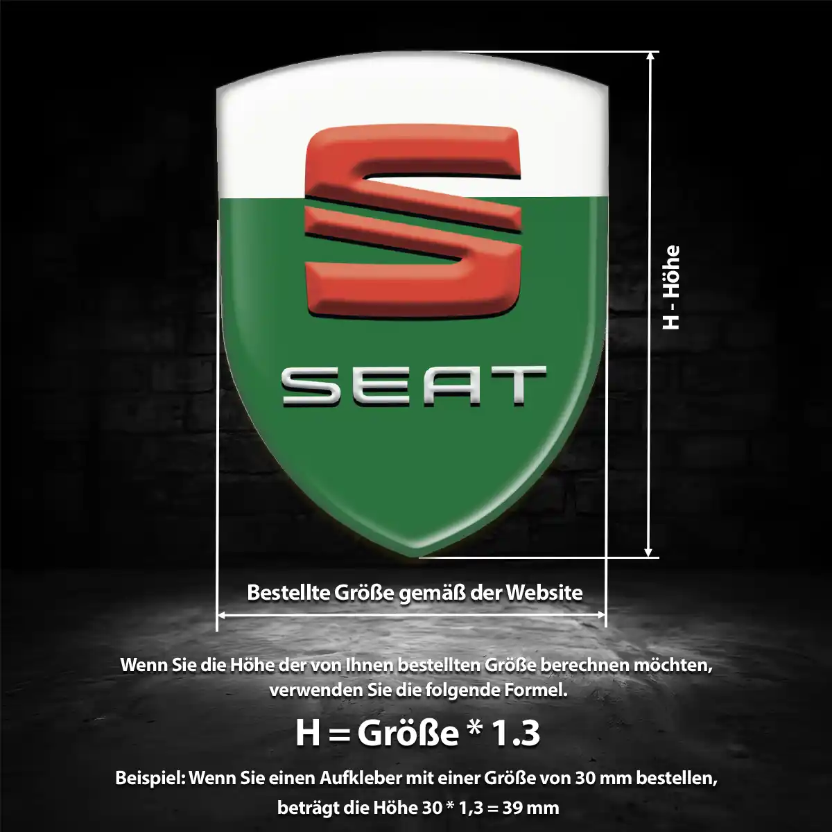 Seat Aufkleber Emblem Auto Hohe Qualität