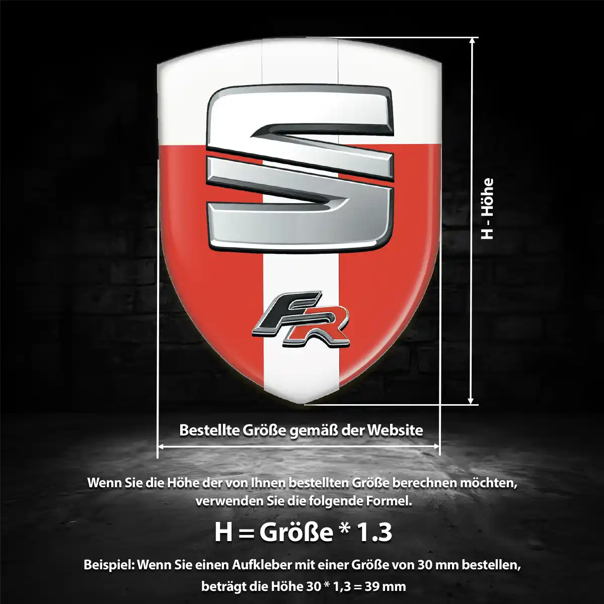 Seat Aufkleber Emblem Auto Premium-Edition