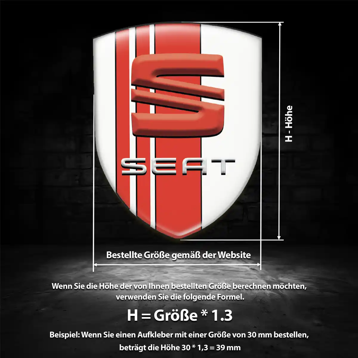 Seat Aufkleber Emblem Limitierte Auflage