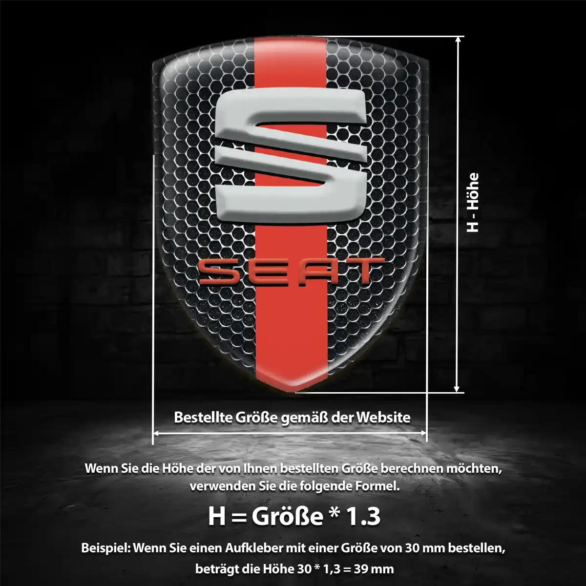 Seat Aufkleber Emblem Premium-Edition