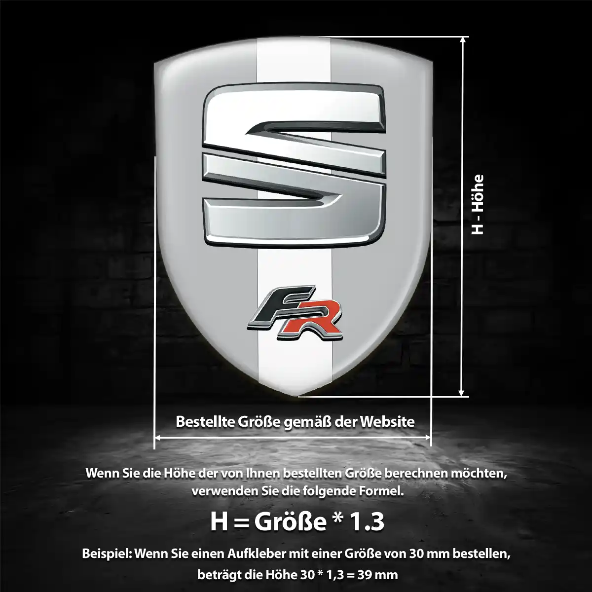Seat Aufkleber Emblem Premiumqualität