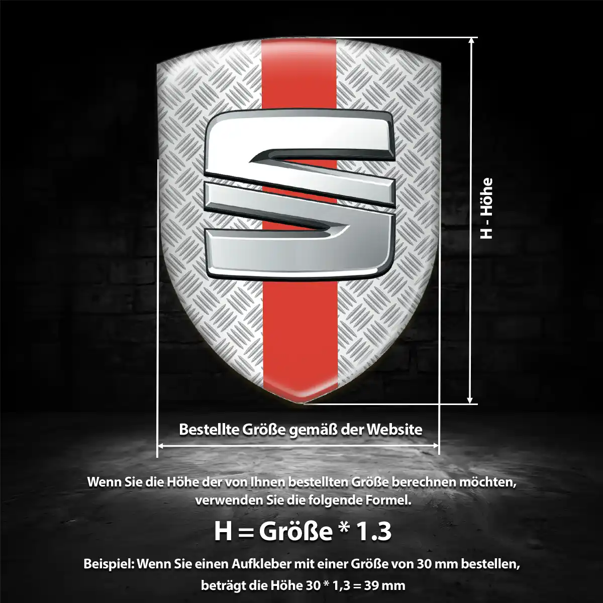 Seat Aufkleber Emblem Stilvolles Design