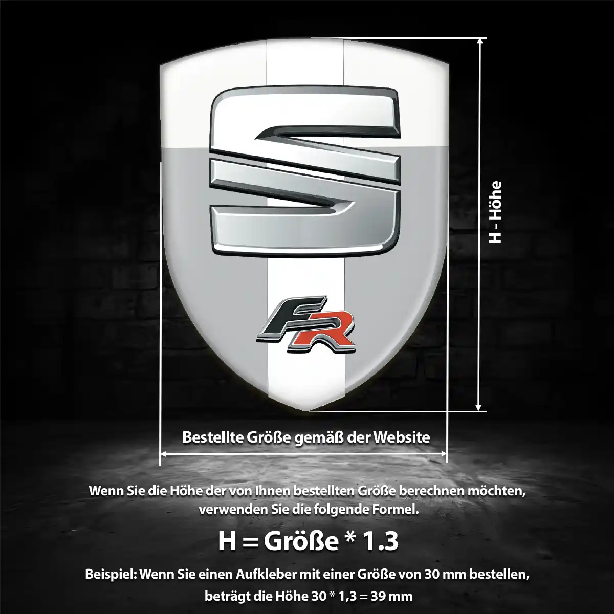 Seat Aufkleber Emblem Wappen Auto Hohe Qualität
