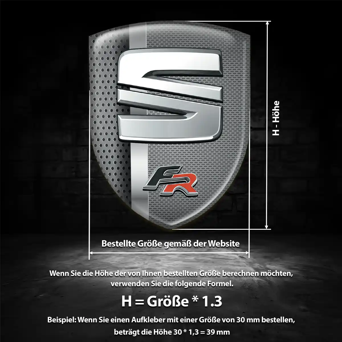 Seat Aufkleber Emblem Wappen Auto Stilvolles Design
