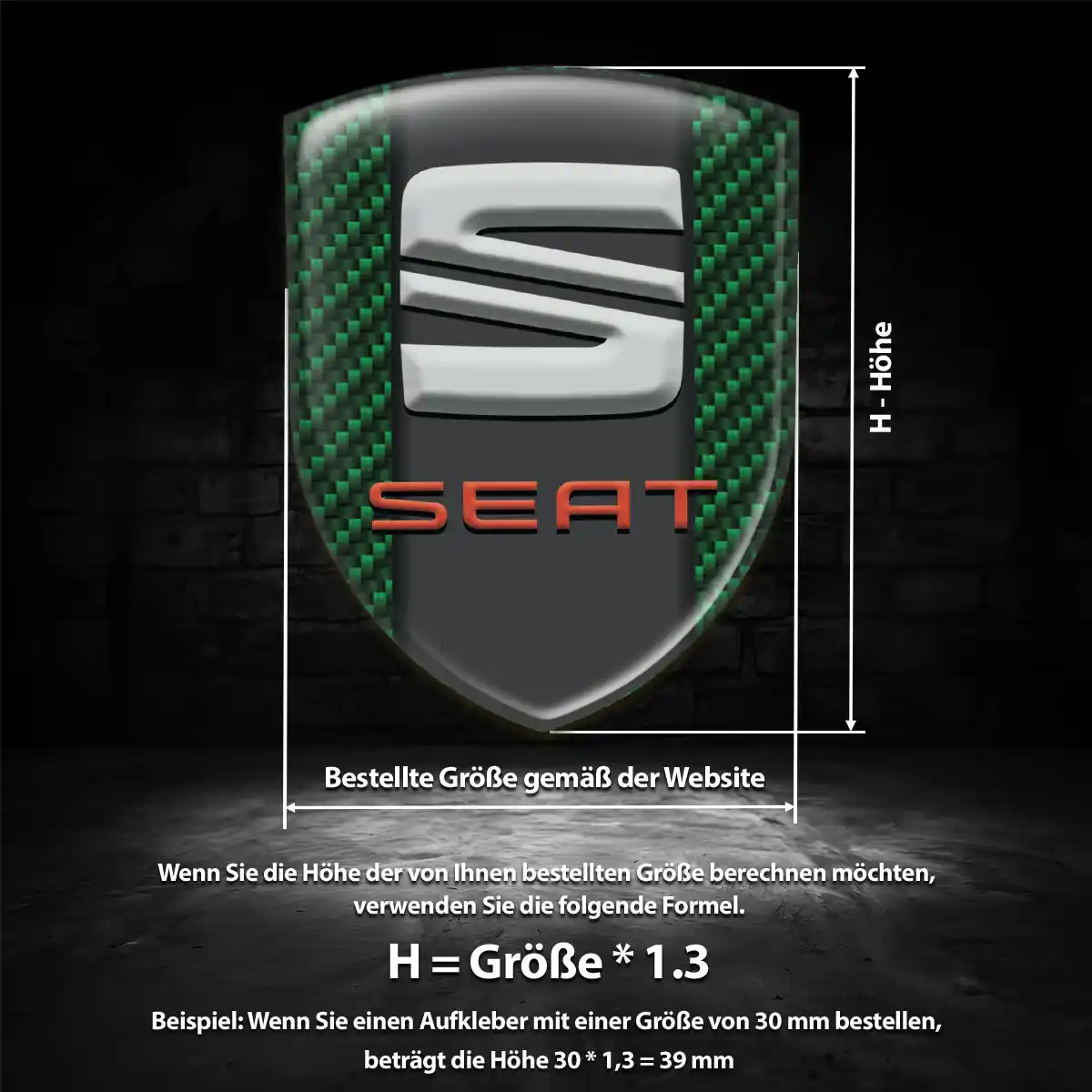 Seat Aufkleber Embleme Silikon Auto Hohe Qualität
