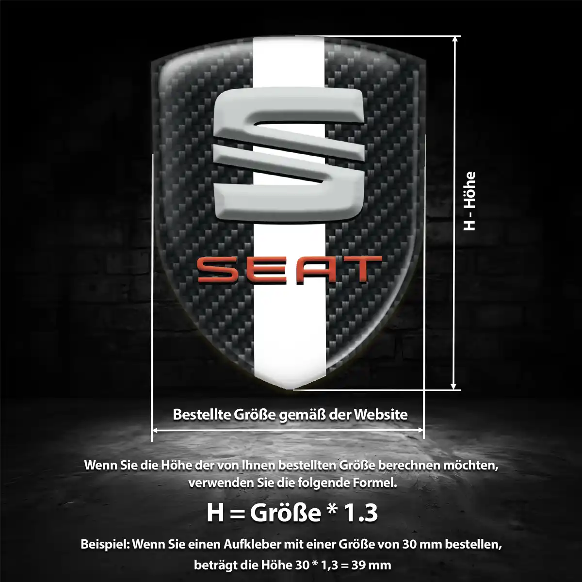 Seat Aufkleber Embleme Silikon Hohe Qualität