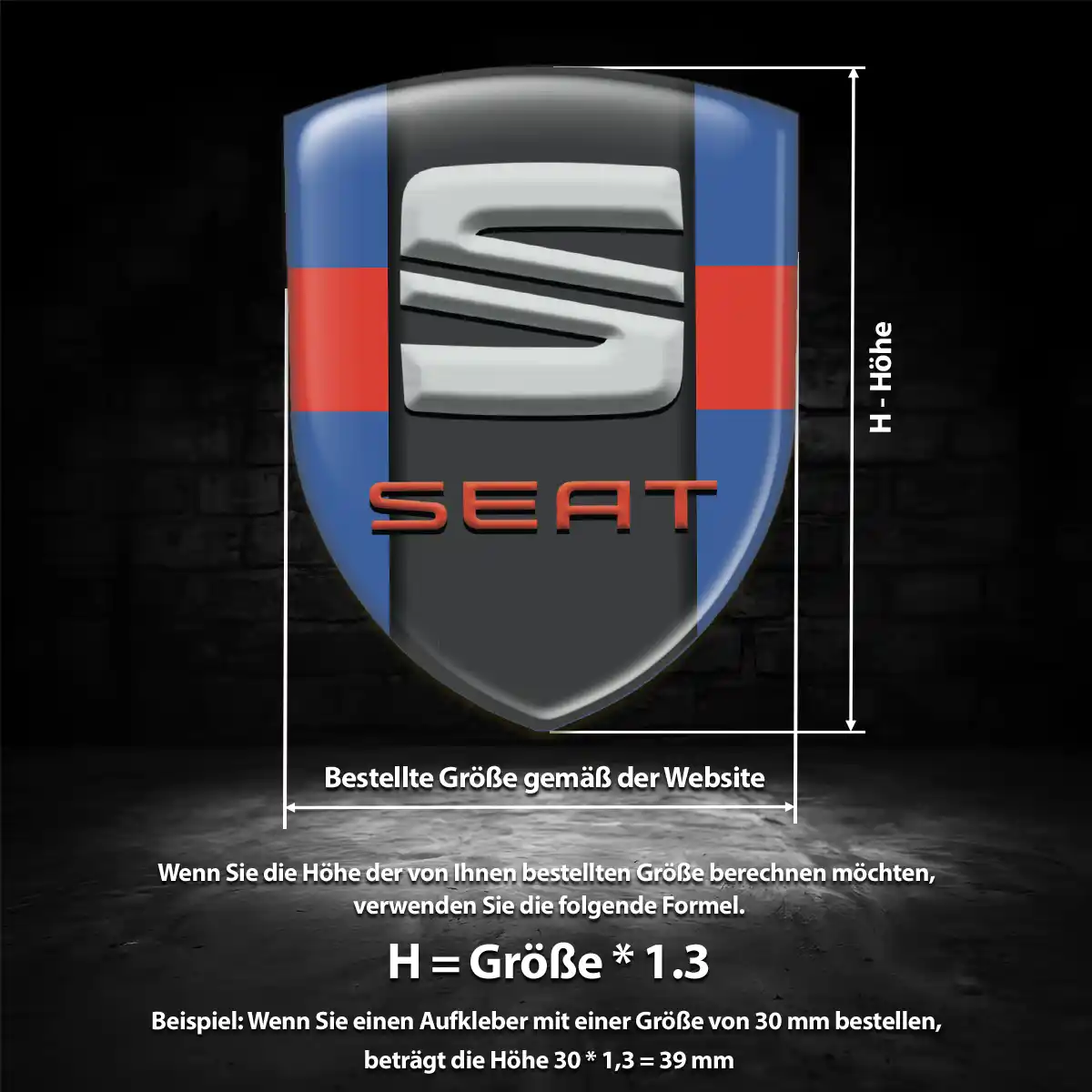 Seat Aufkleber Embleme Silikon Limitierte Auflage