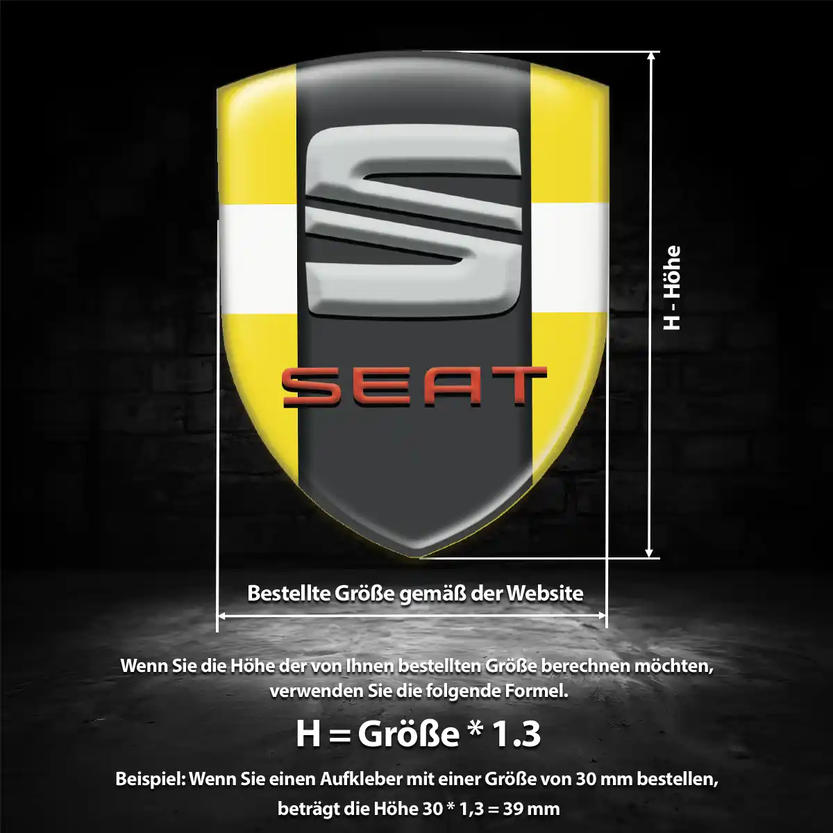 Seat Aufkleber Embleme Silikon Premiumqualität