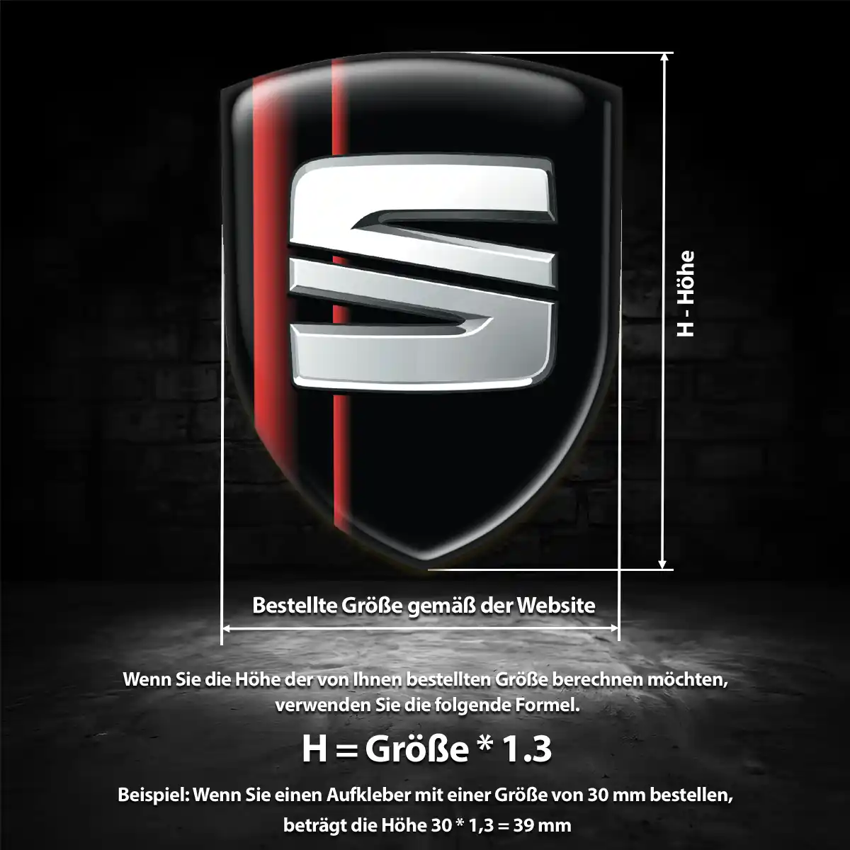 Seat Aufkleber Silikon Embleme Auto Premium-Edition