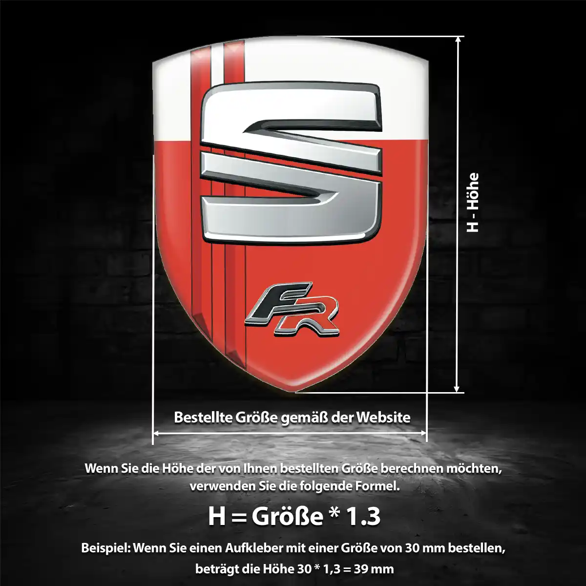 Seat Aufkleber Silikon Embleme Limitierte Auflage