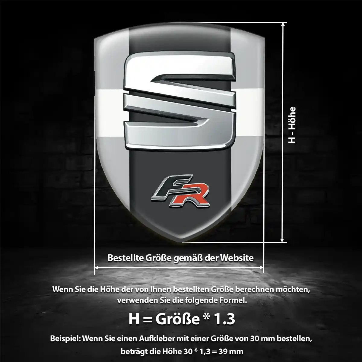Seat Aufkleber Silikon Embleme Premiumqualität