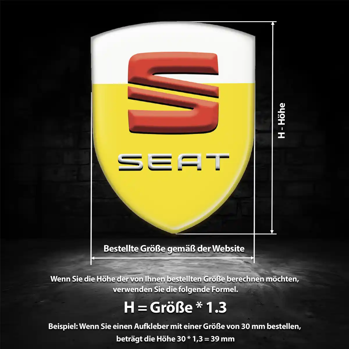 Seat Aufkleber Wappen Auto Stilvolles Design