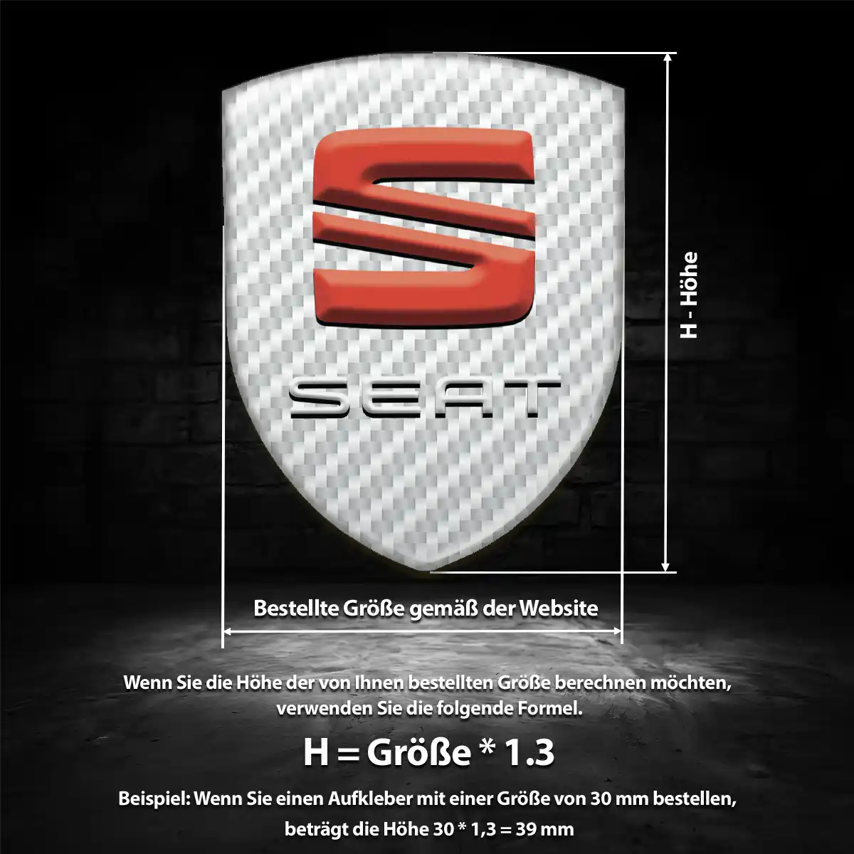 Seat Aufkleber Wappen Emblem Auto Stilvolles Design