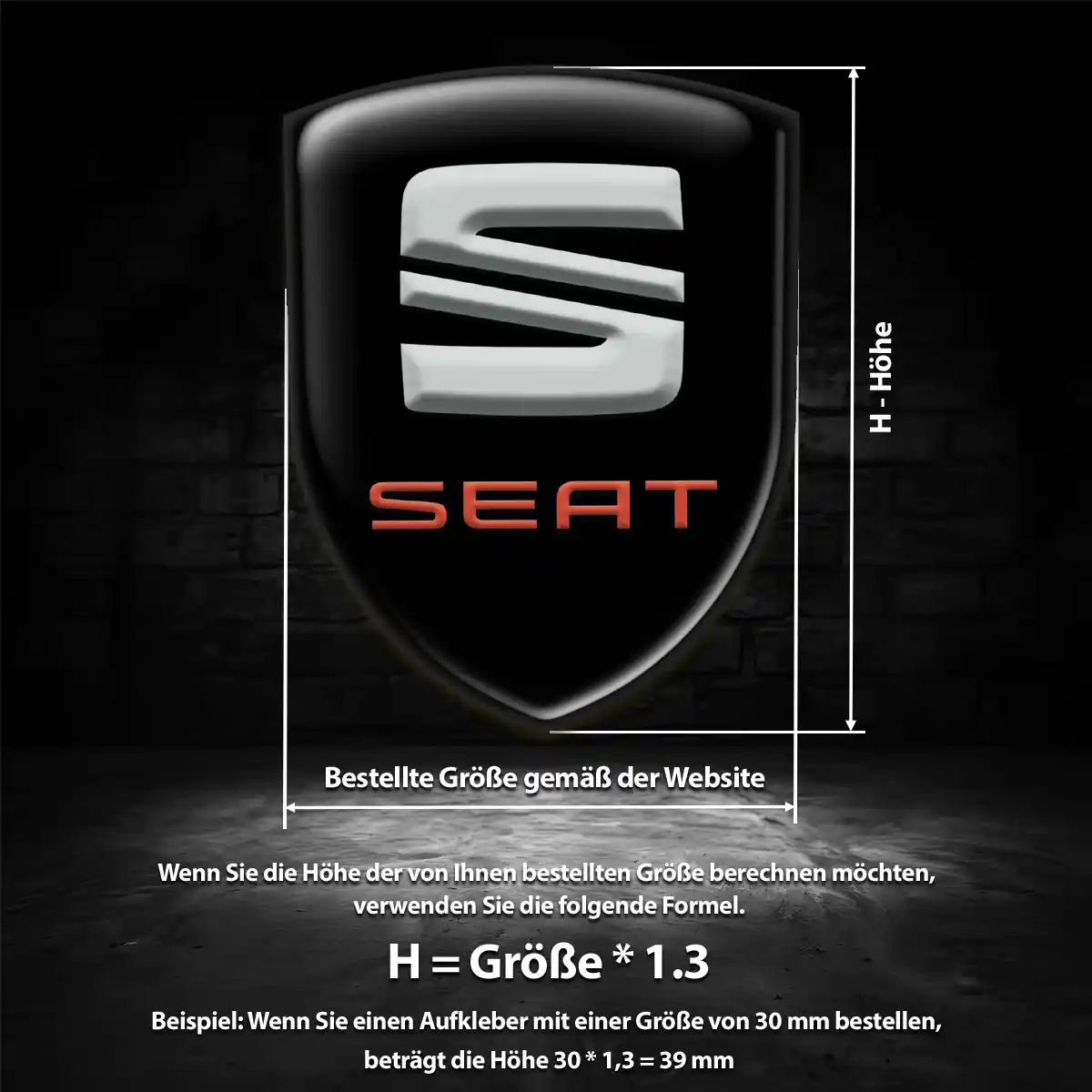 Seat Aufkleber Wappen Stilvolles Design