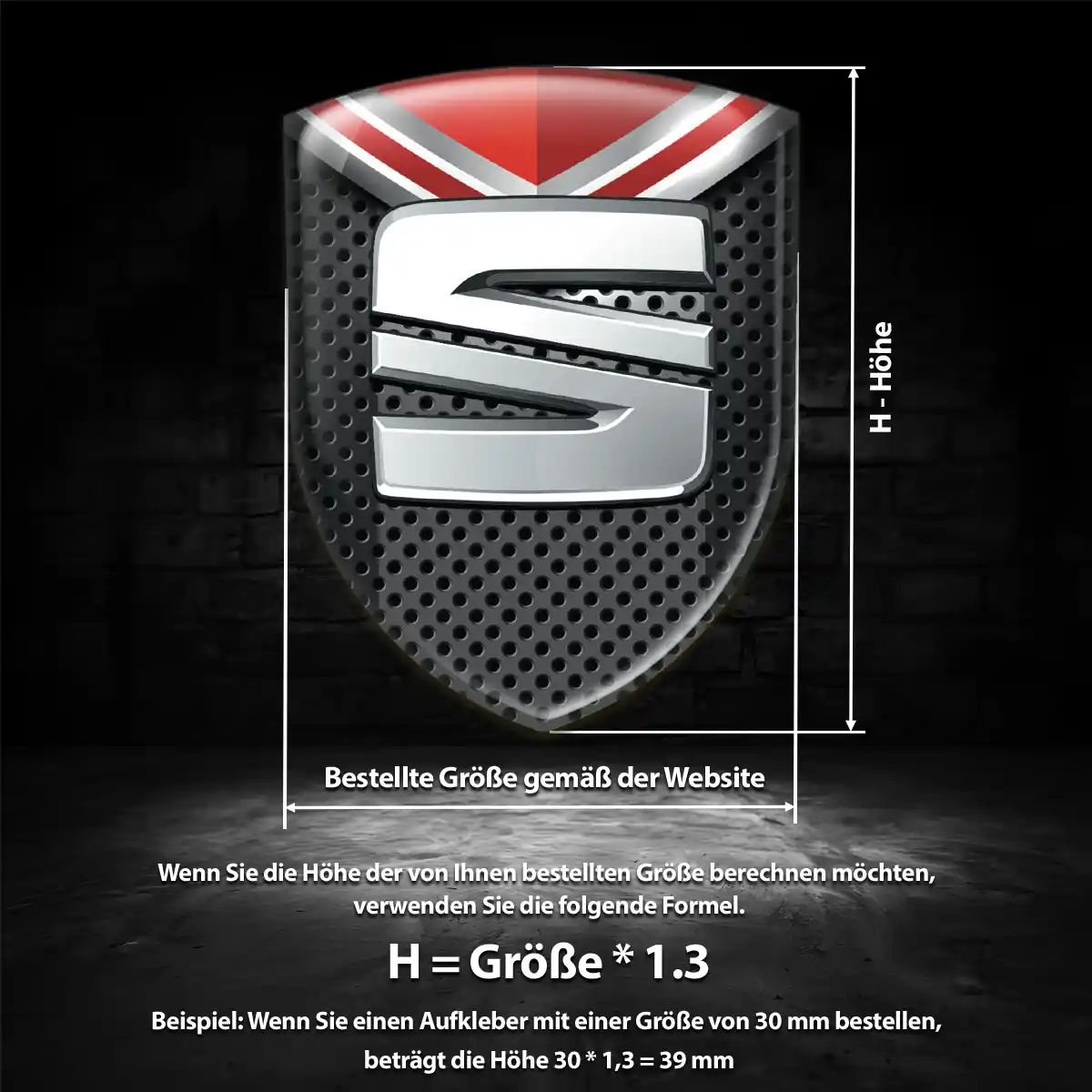 Seat Emblem Aufkleber Auto Limitierte Auflage