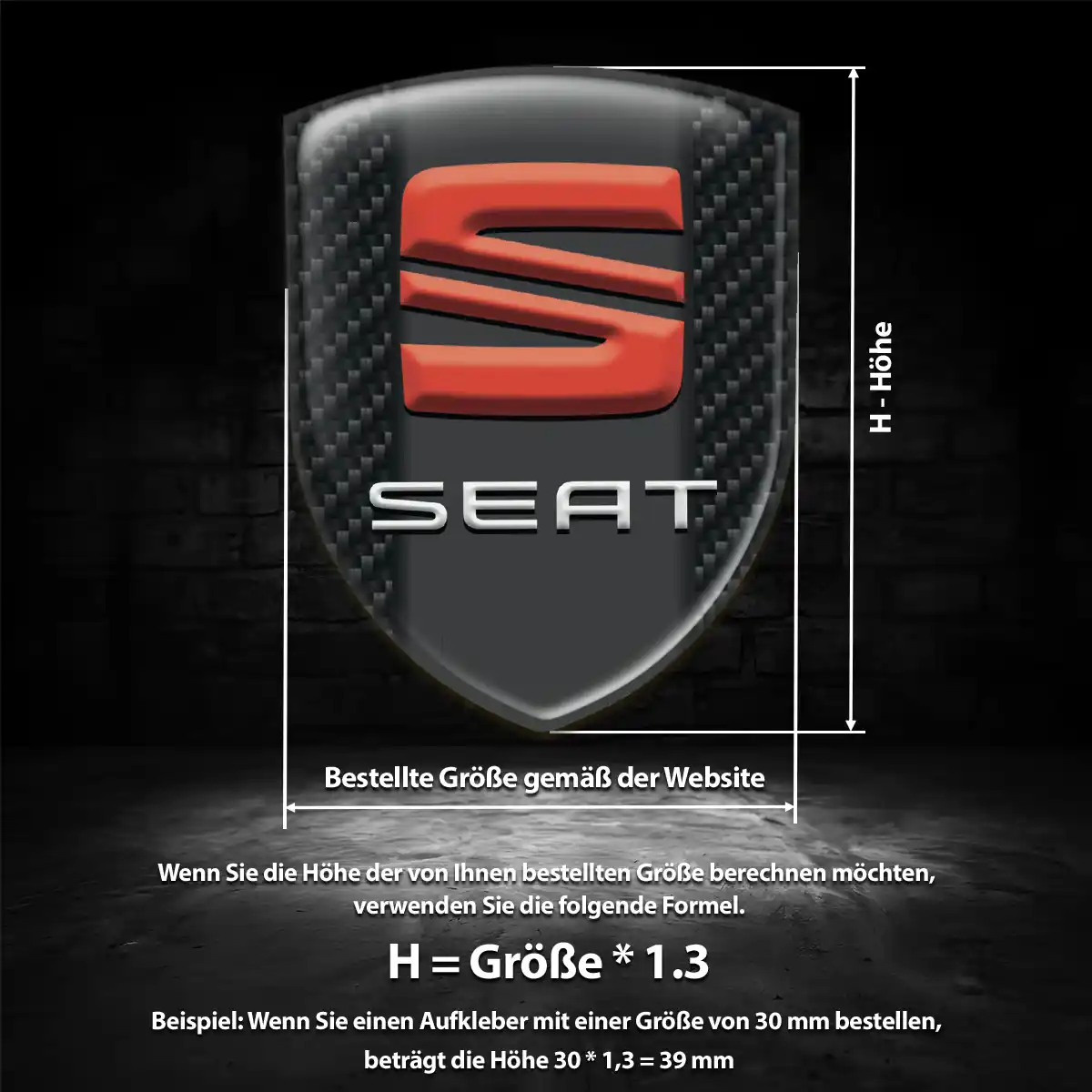 Seat Emblem Aufkleber Auto Premium-Edition
