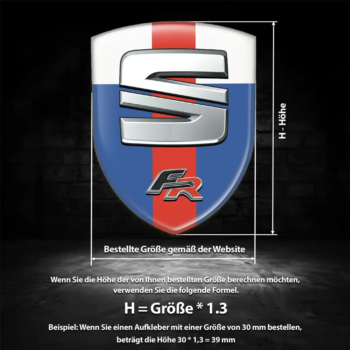 Seat Emblem Aufkleber Hohe Qualität
