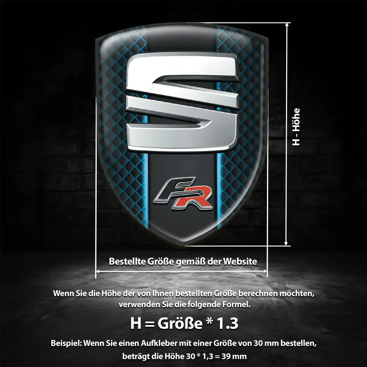 Seat Emblem Aufkleber Premium-Edition