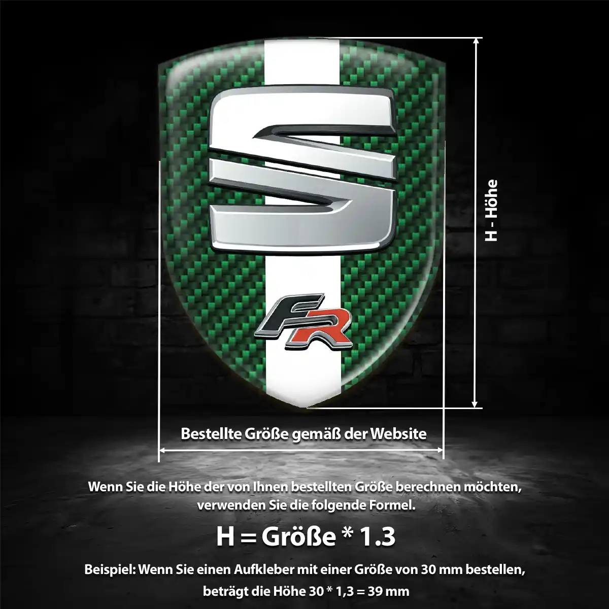 Seat Emblem Aufkleber Wappen Premium-Edition