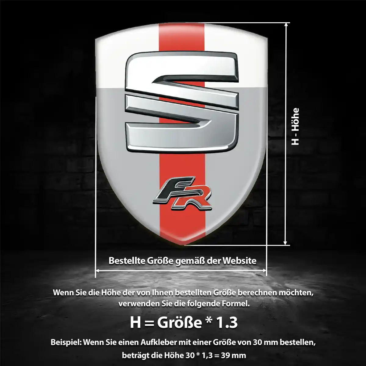 Seat Emblem Aufkleber Wappen Premiumqualität