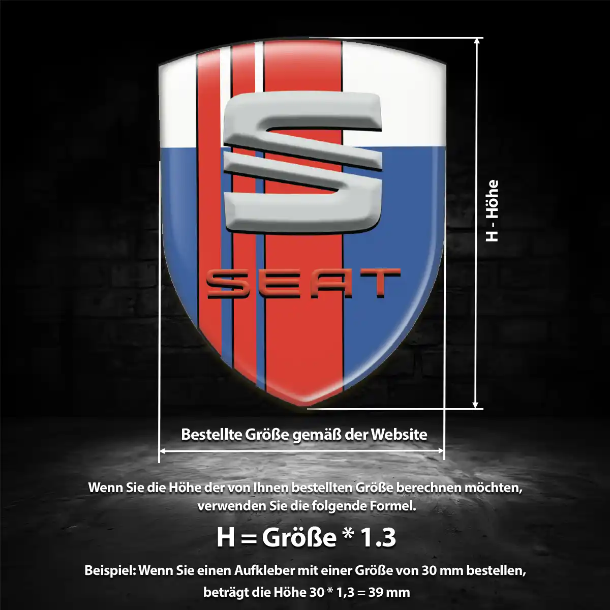 Seat Emblem Wappen Aufkleber Auto Hohe Qualität