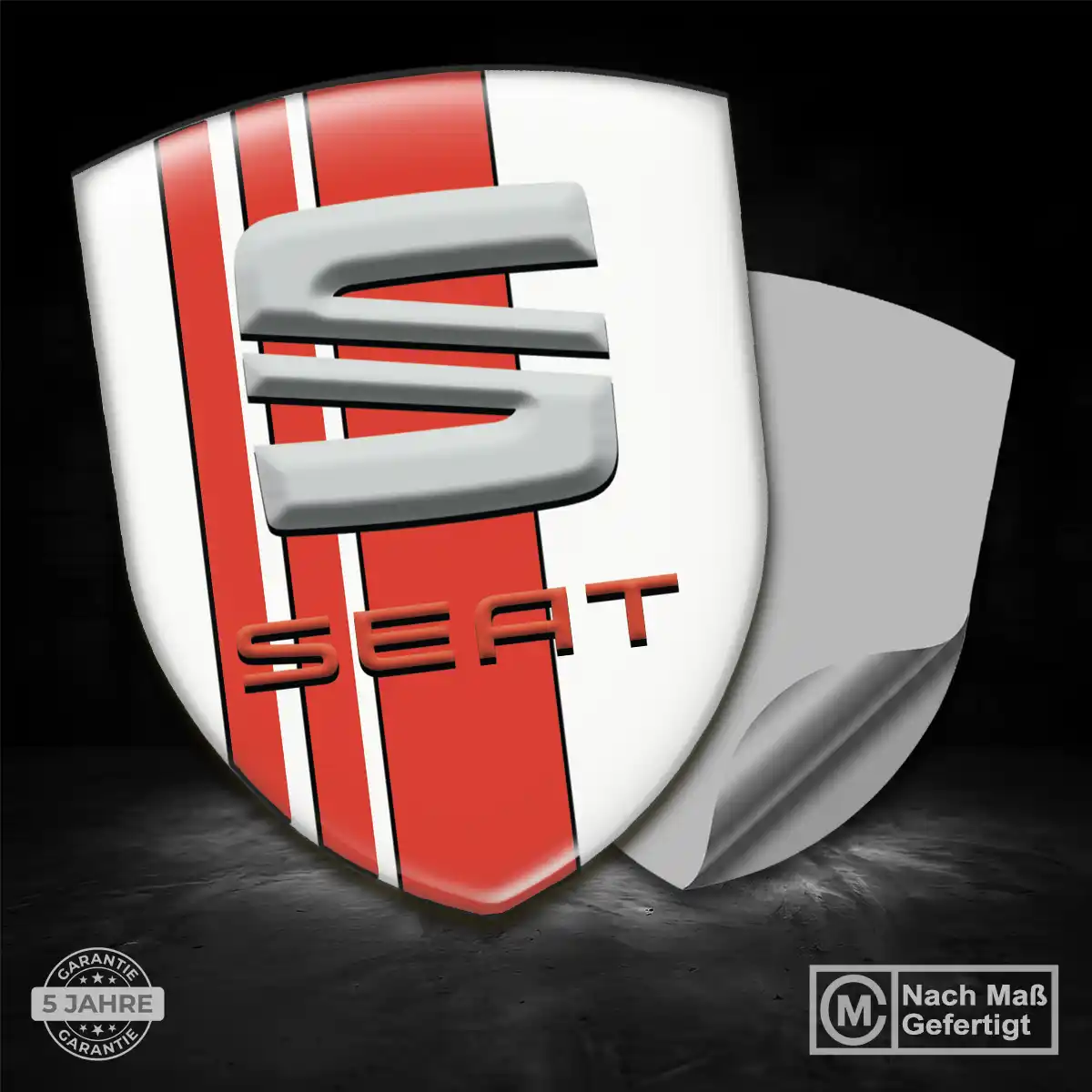 Seat Emblem Wappen Aufkleber Auto Premium-Edition