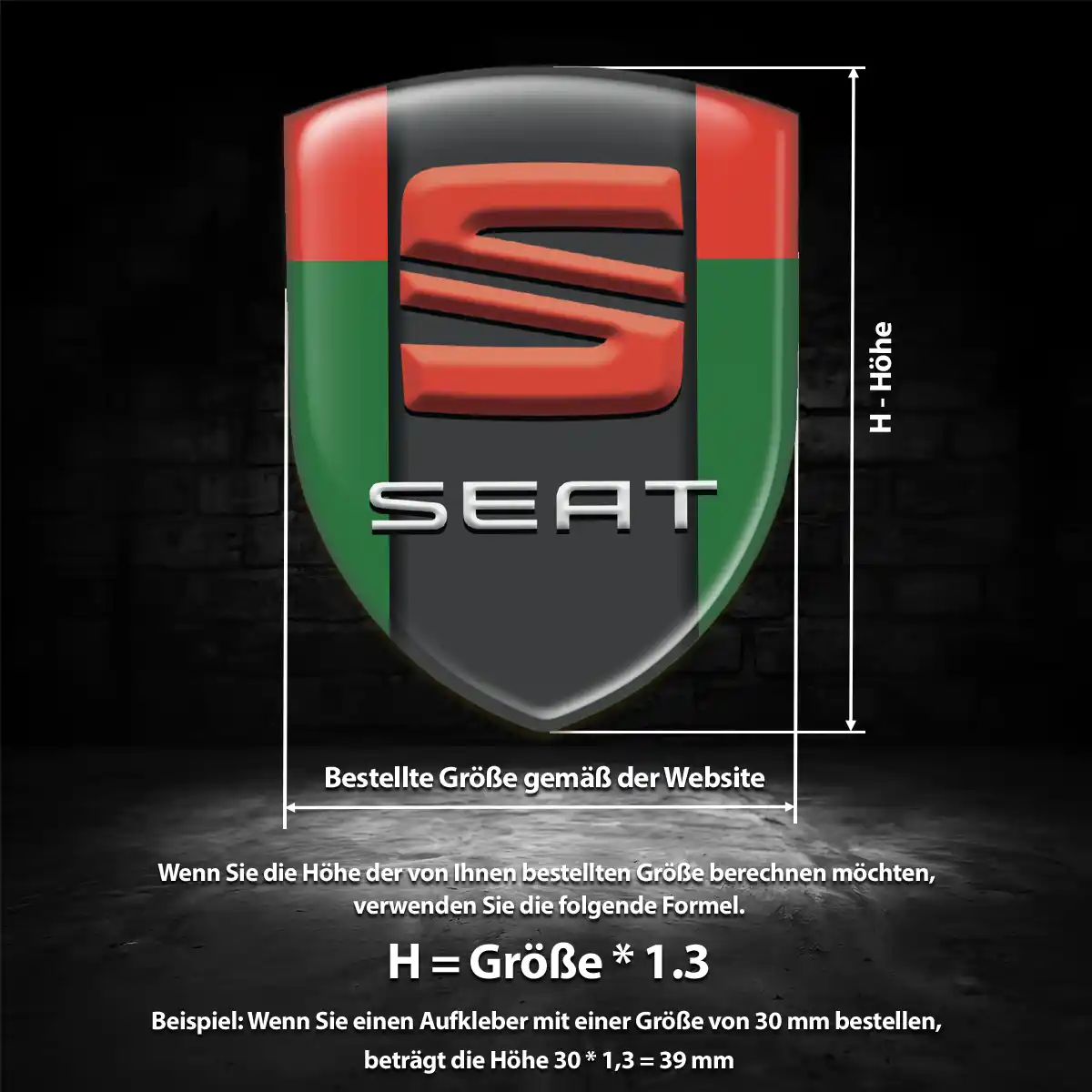 Seat Emblem Wappen Aufkleber Hohe Qualität