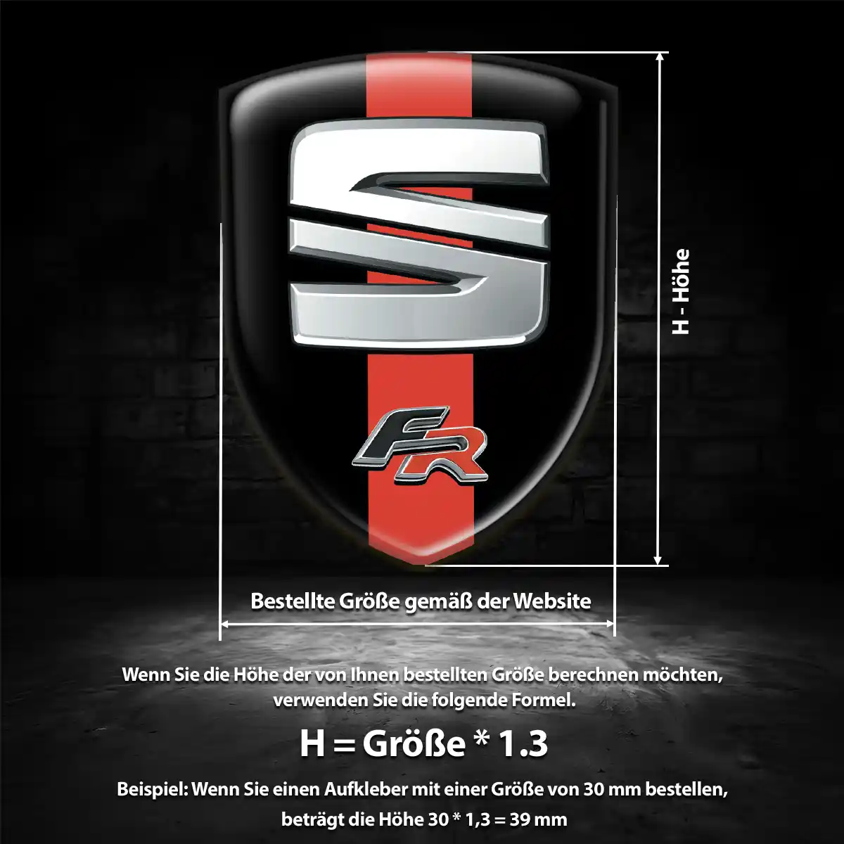 Seat Emblem Wappen Aufkleber Premium-Edition