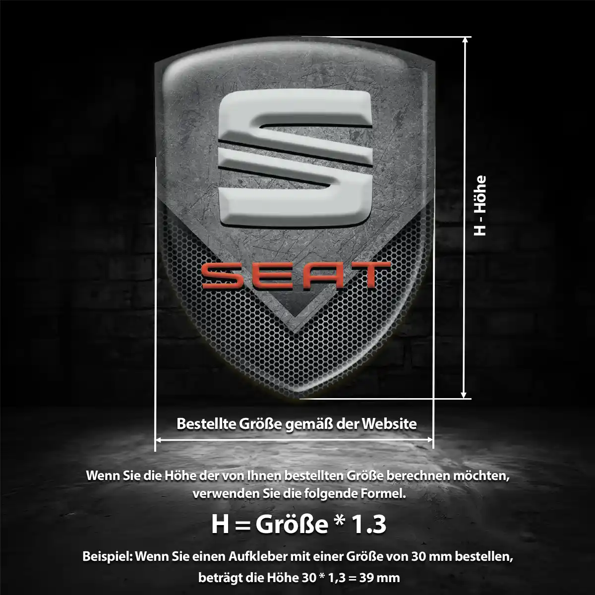 Seat Emblem Wappen Aufkleber Stilvolles Design
