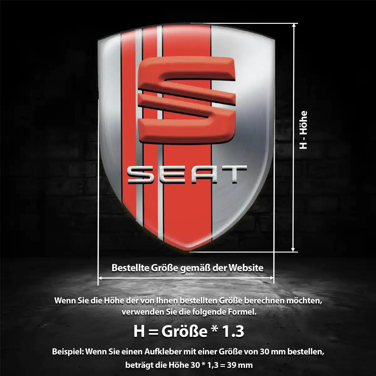 Seat Emblem Wappen Hohe Qualität