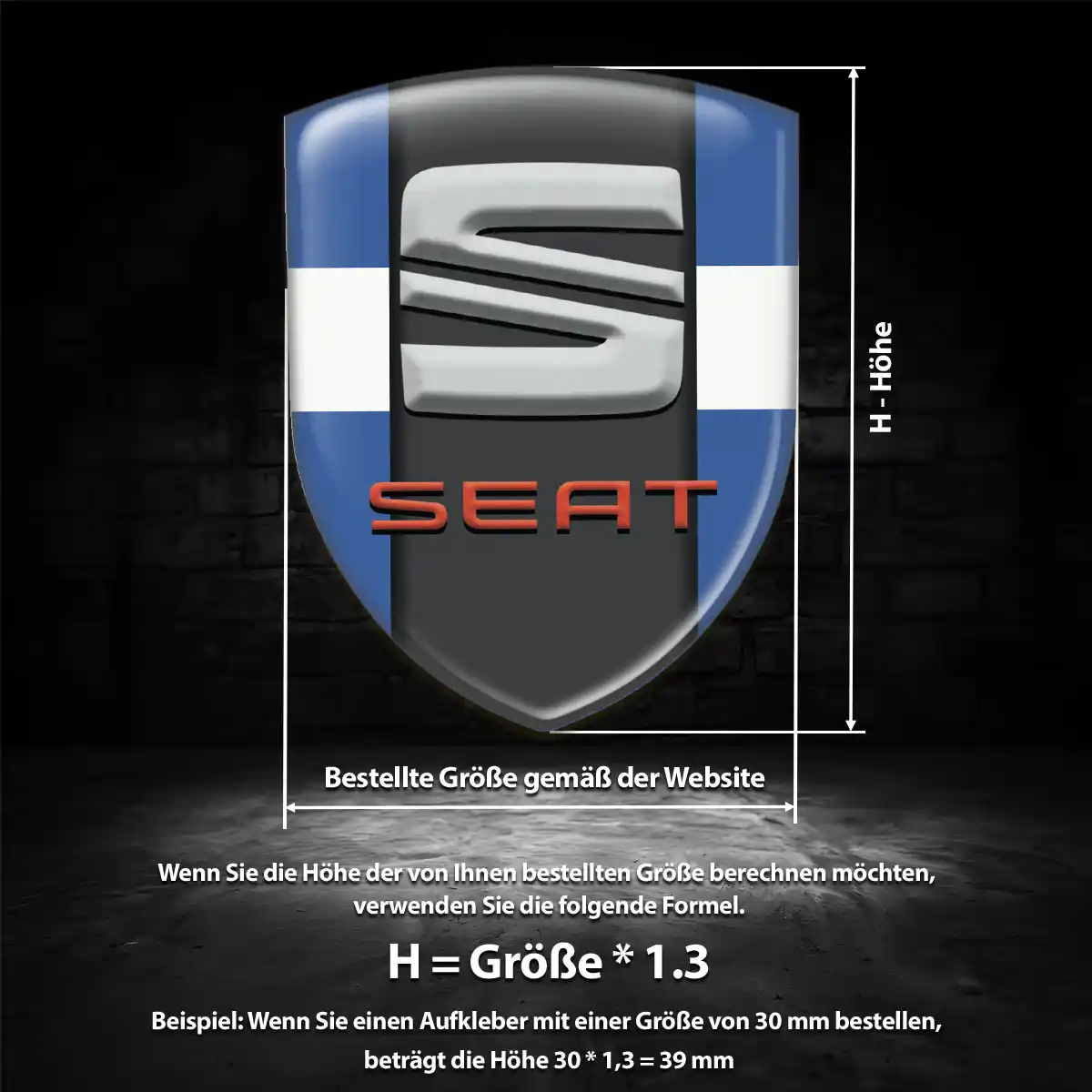 Seat Emblem Wappen Luxus-Edition