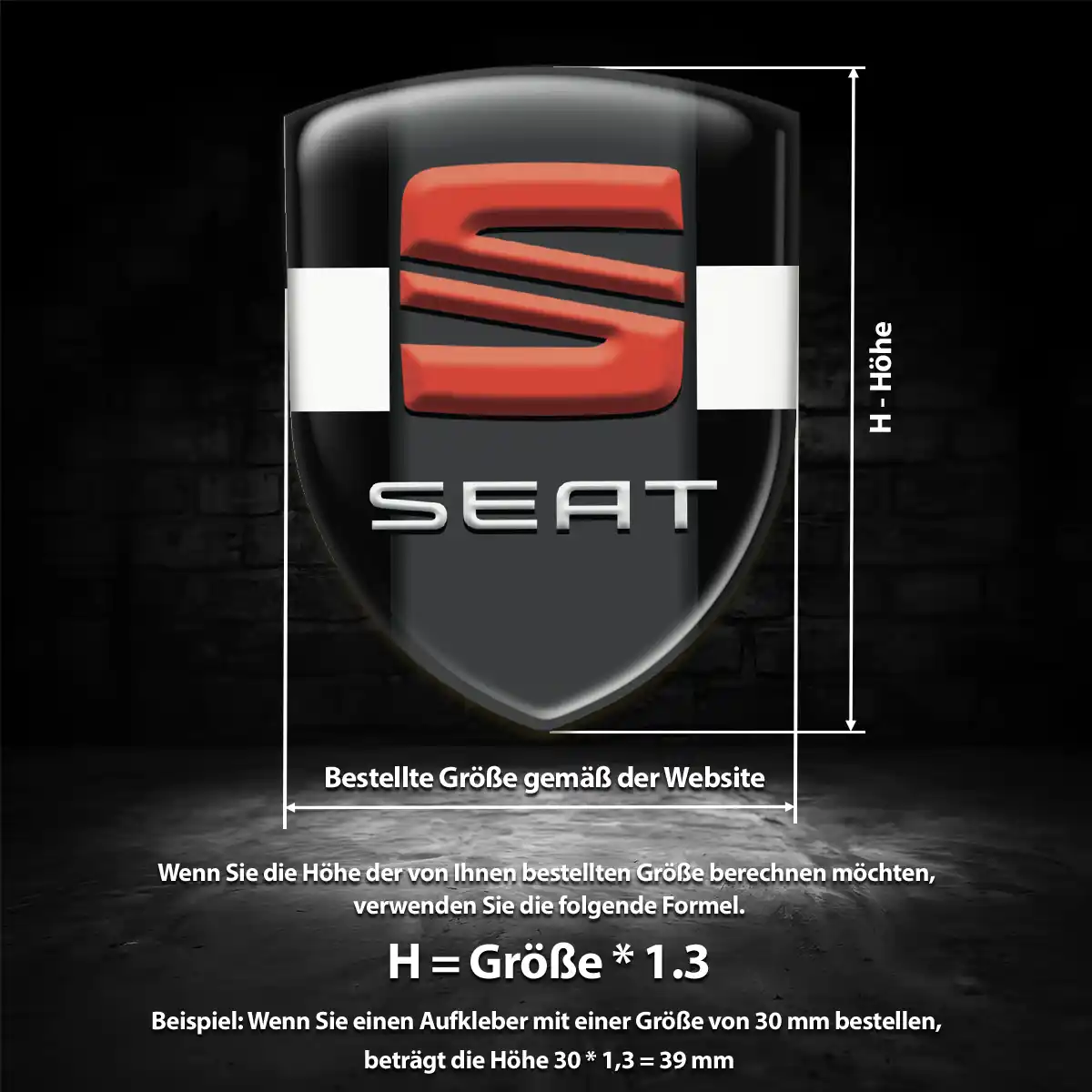 Seat Emblem Wappen Stilvolles Design
