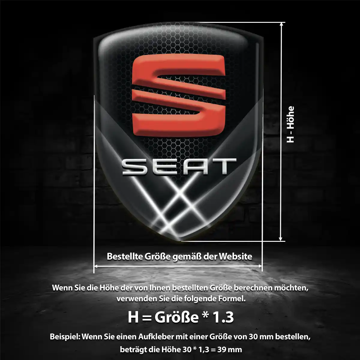 Seat Embleme Silikon Aufkleber Auto Premium-Edition