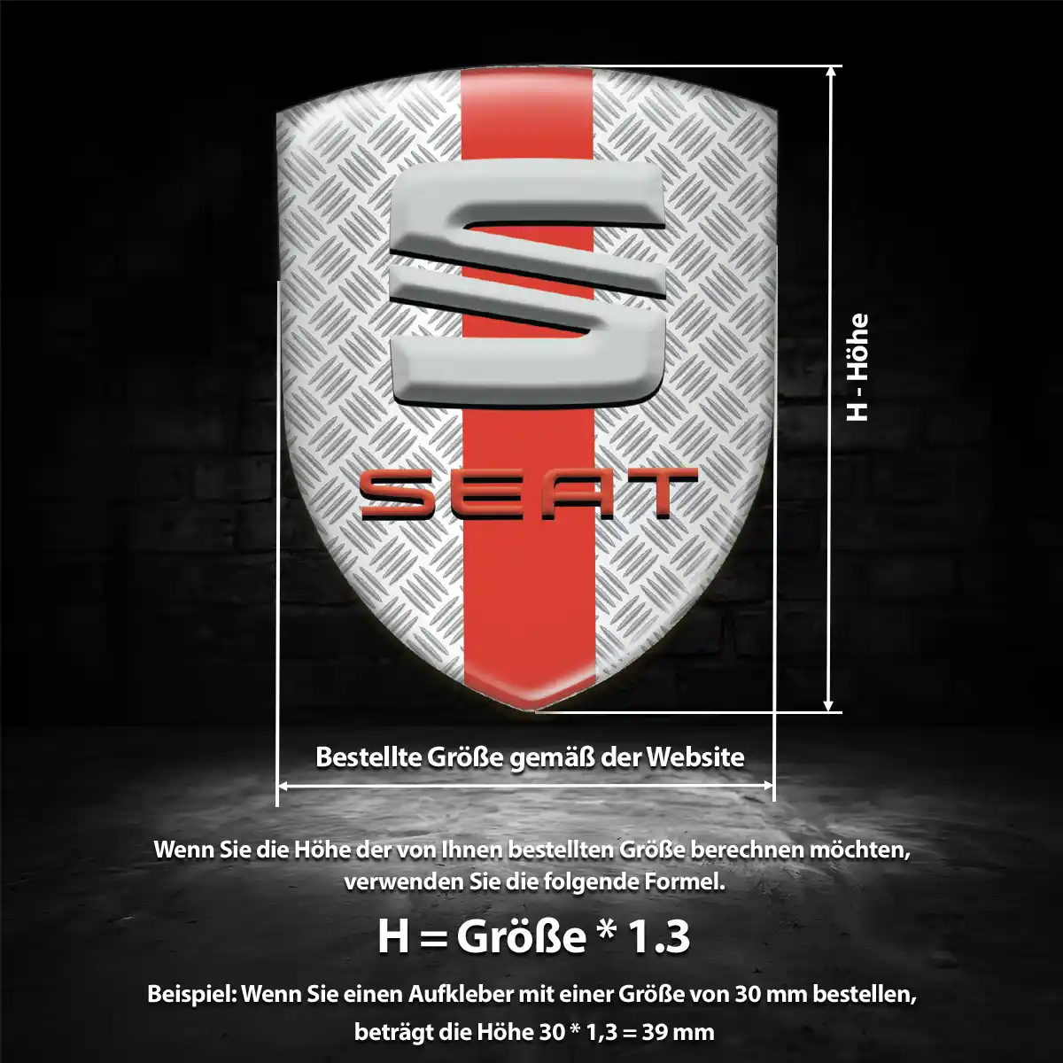 Seat Embleme Silikon Aufkleber Limitierte Auflage