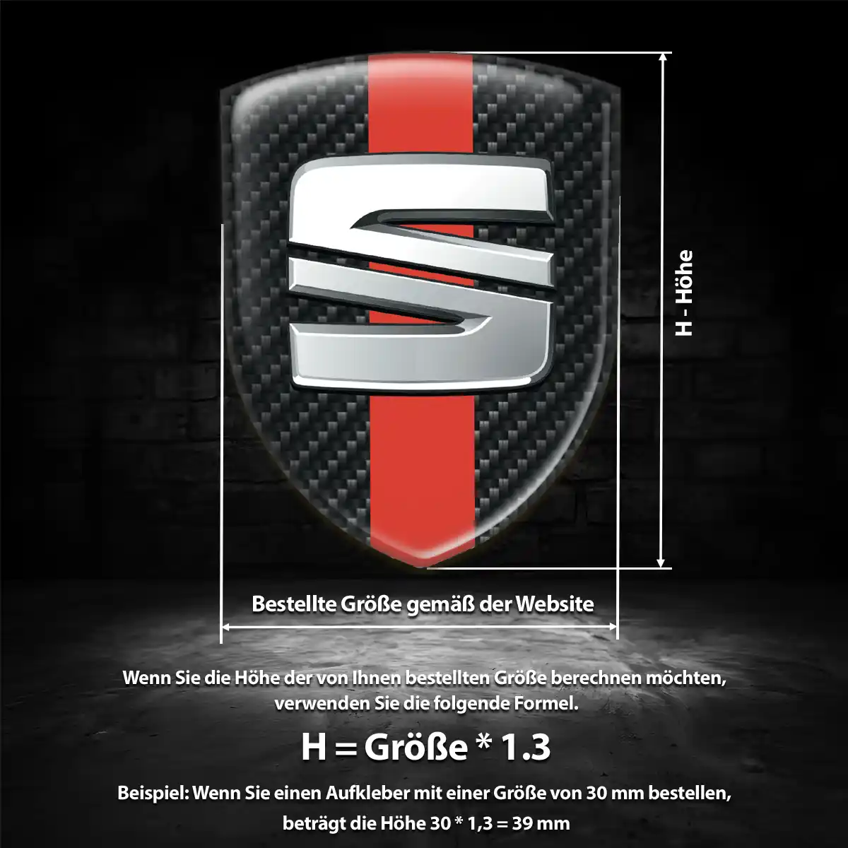 Seat Embleme Silikon Aufkleber Premiumqualität