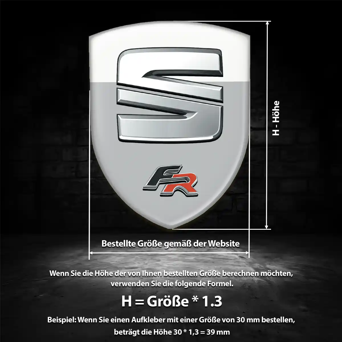 Seat Silikon Aufkleber Auto Premium-Edition