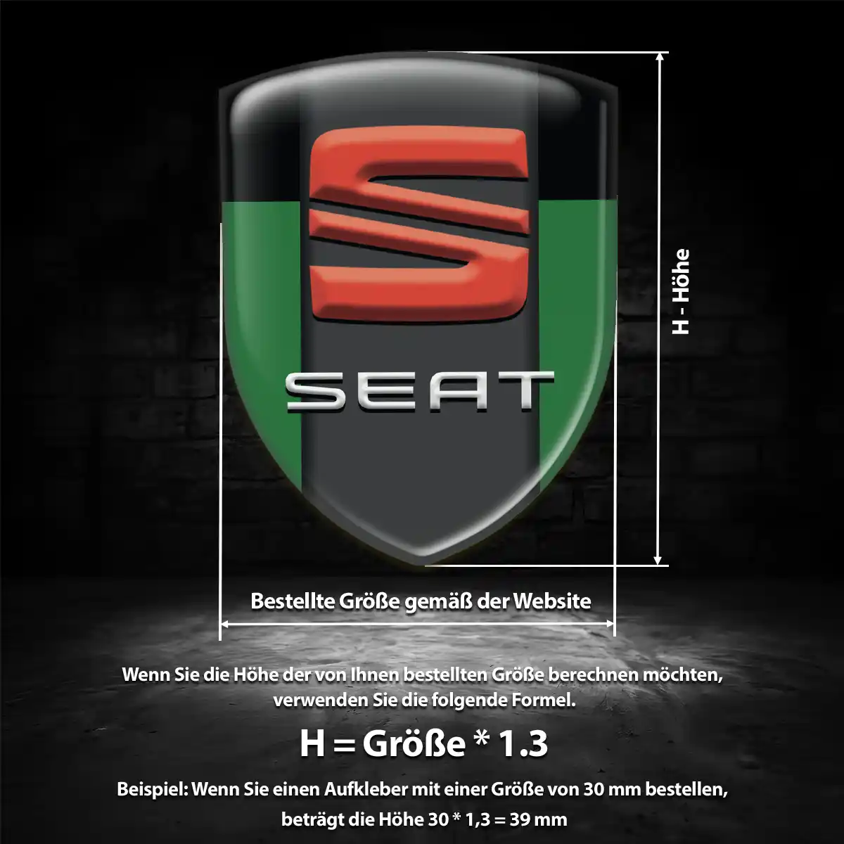 Seat Silikon Aufkleber Embleme Auto Premiumqualität