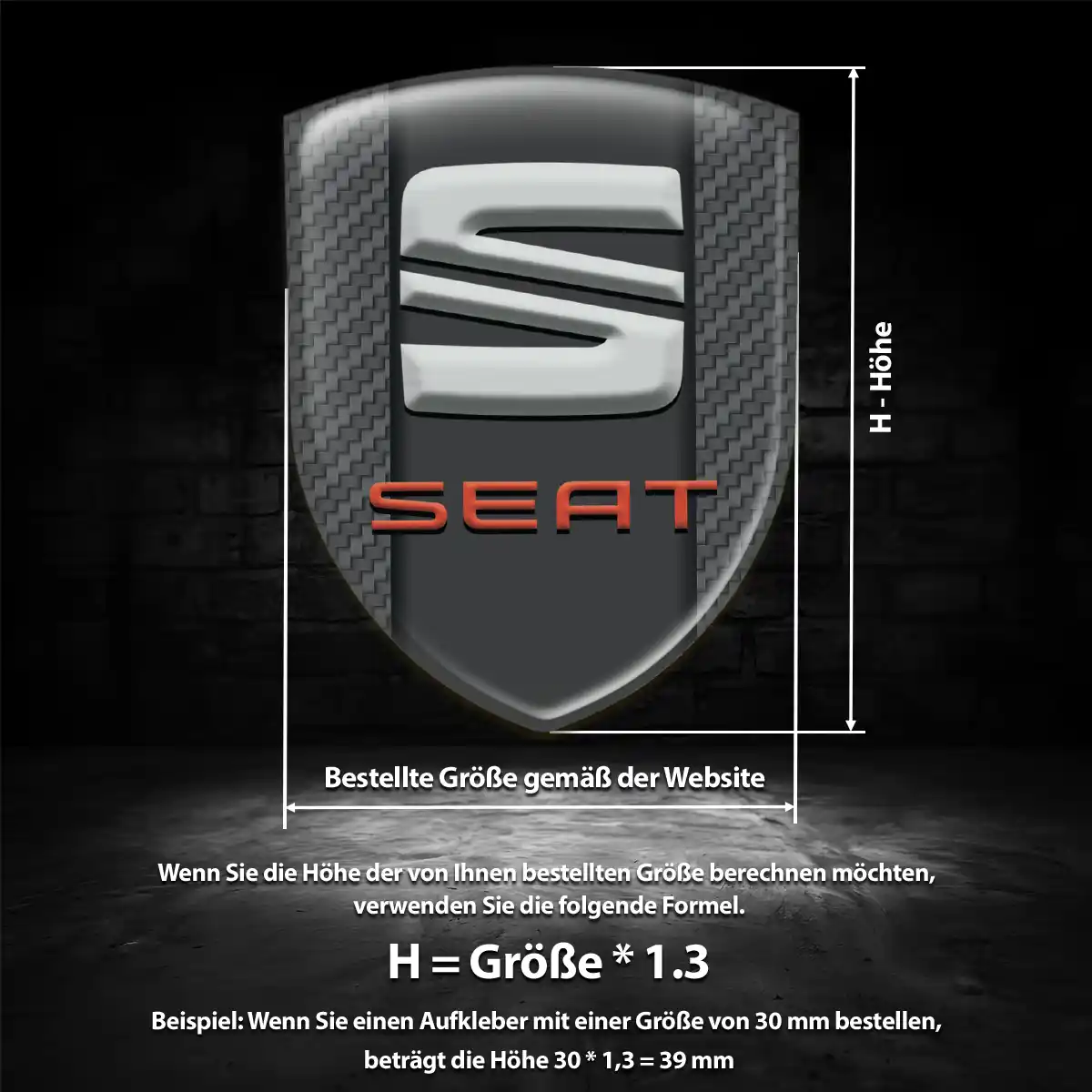 Seat Silikon Aufkleber Hohe Qualität