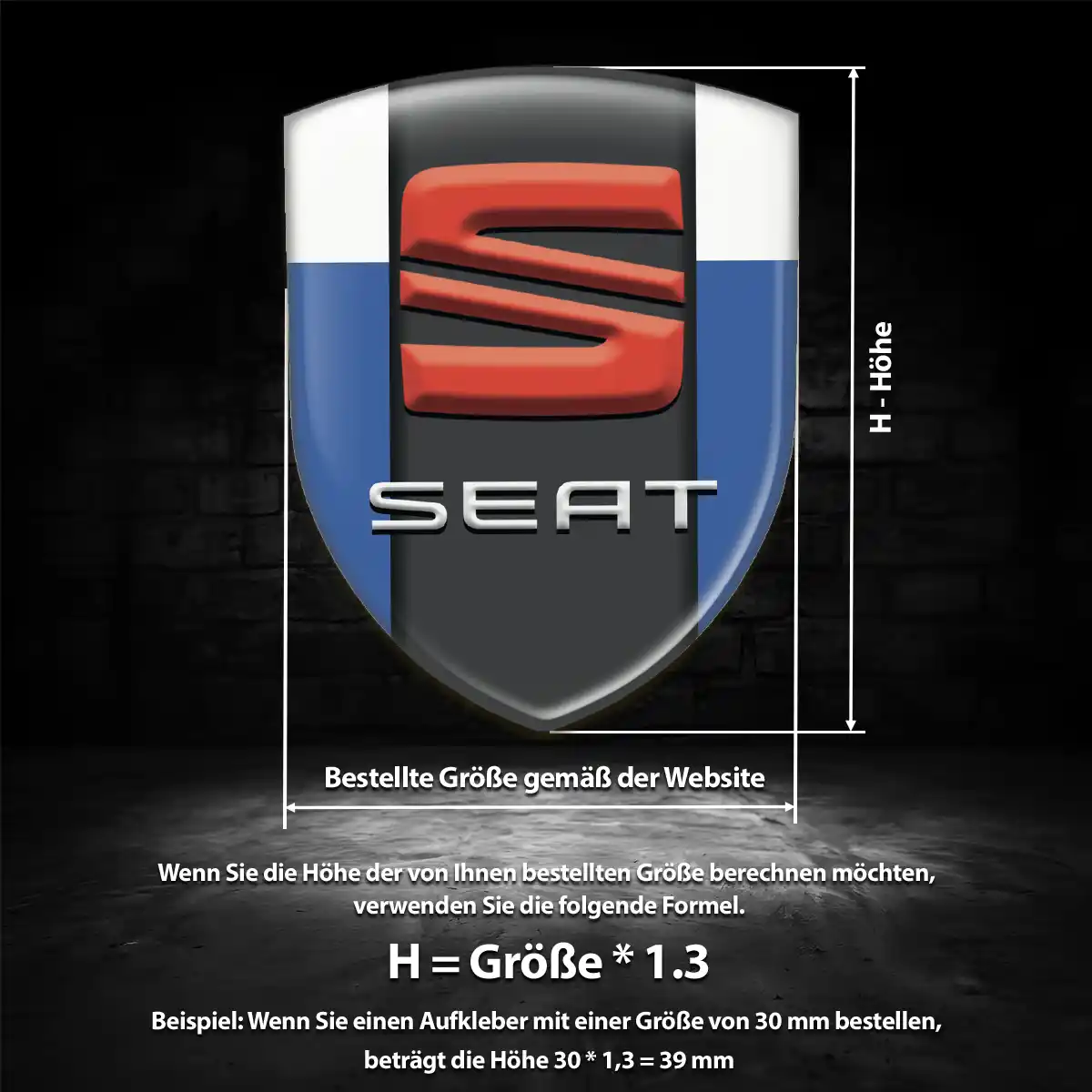 Seat Silikon Aufkleber Premiumqualität