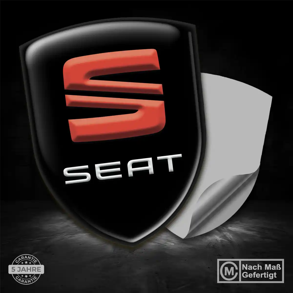 Seat Silikon Aufkleber Wappen Auto Limitierte Auflage