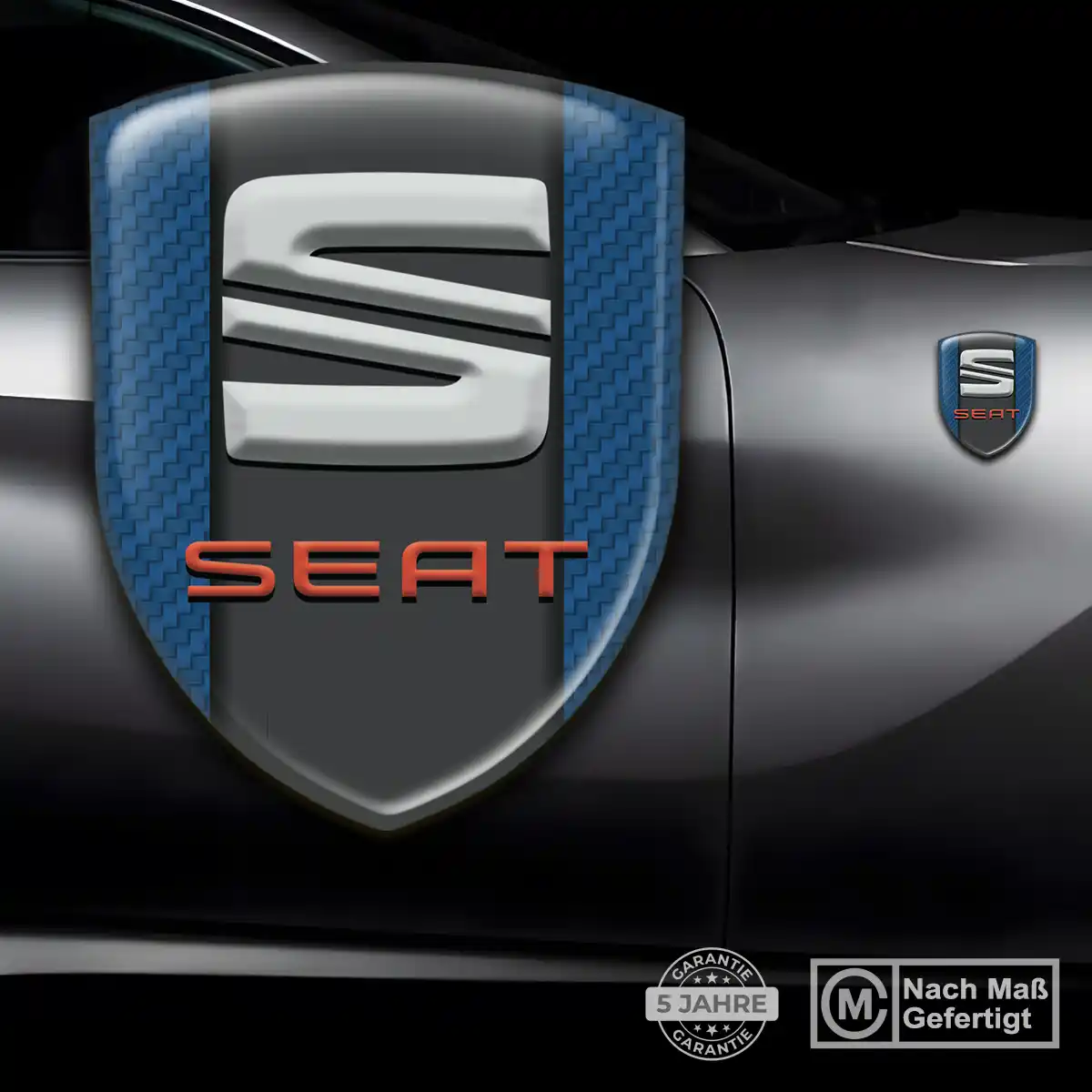 Seat Silikon Aufkleber Wappen Auto Premium-Edition
