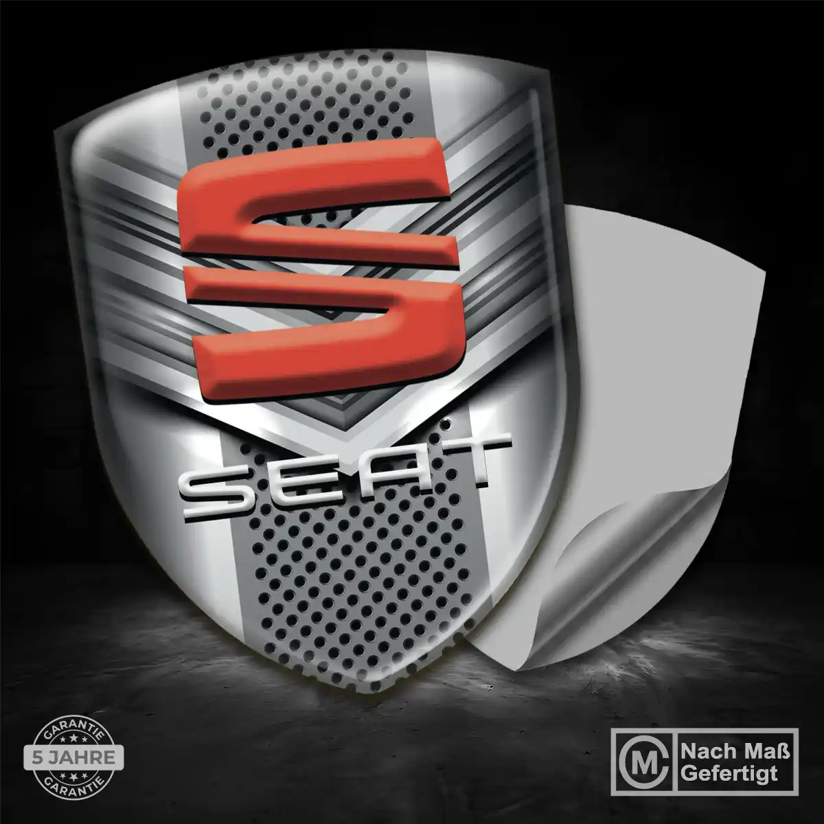 Seat Silikon Aufkleber Wappen Premium-Edition