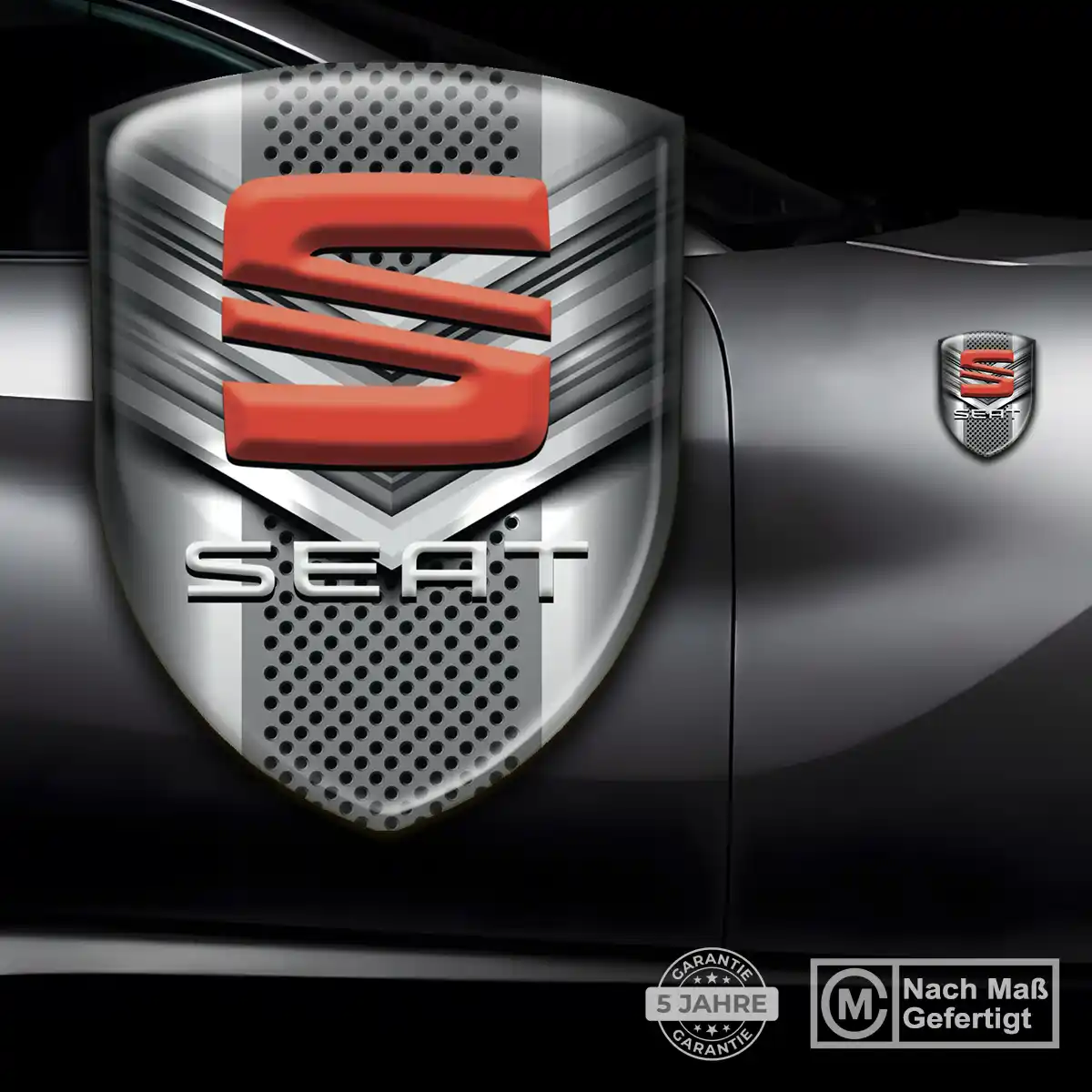 Seat Silikon Aufkleber Wappen Premium-Edition