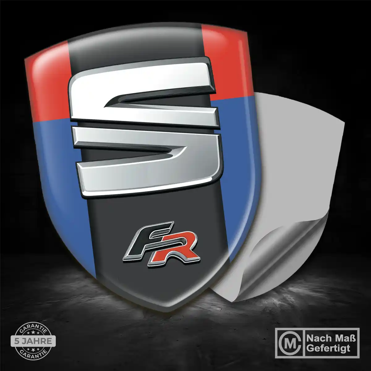 Seat Wappen Aufkleber Auto Premium-Edition