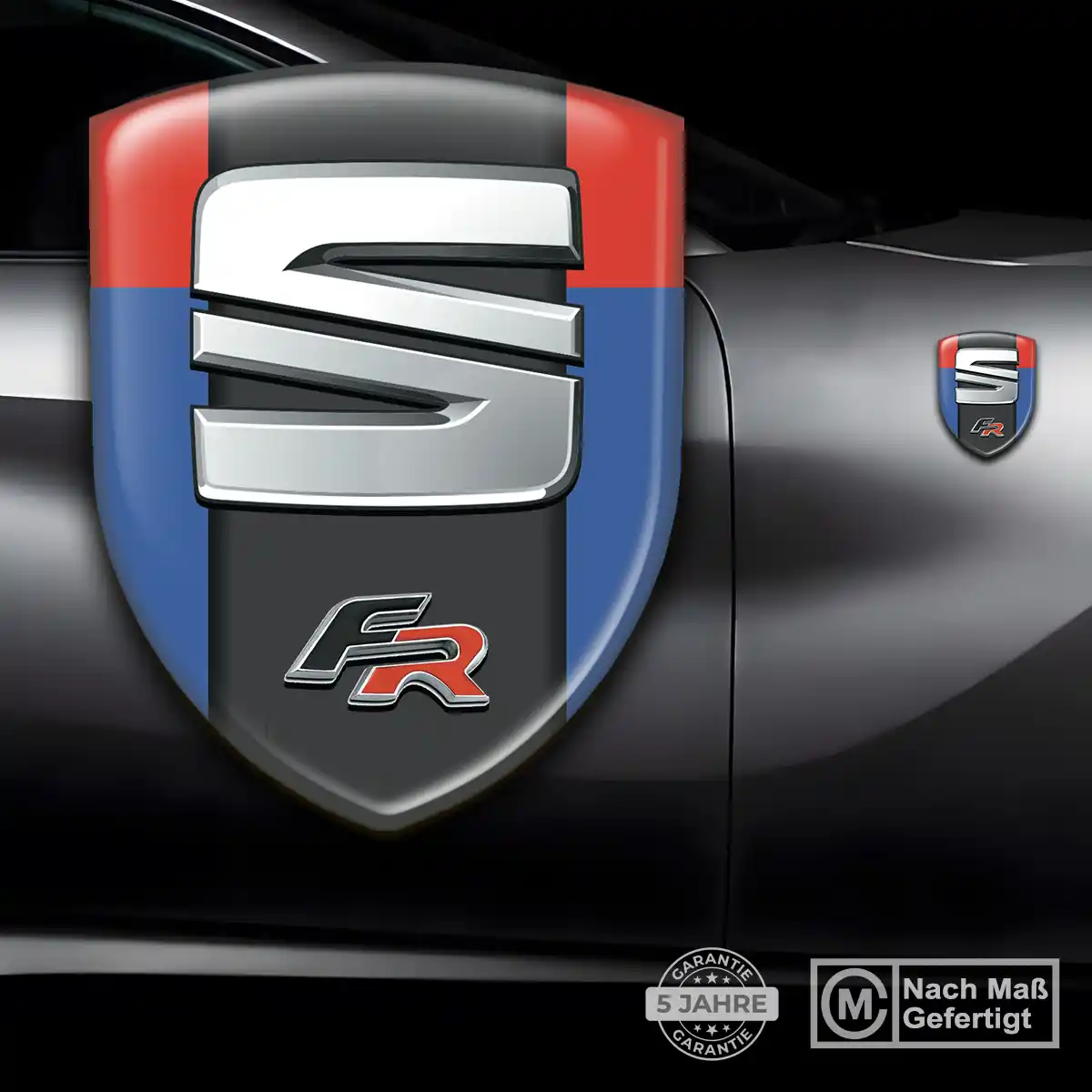 Seat Wappen Aufkleber Auto Premium-Edition