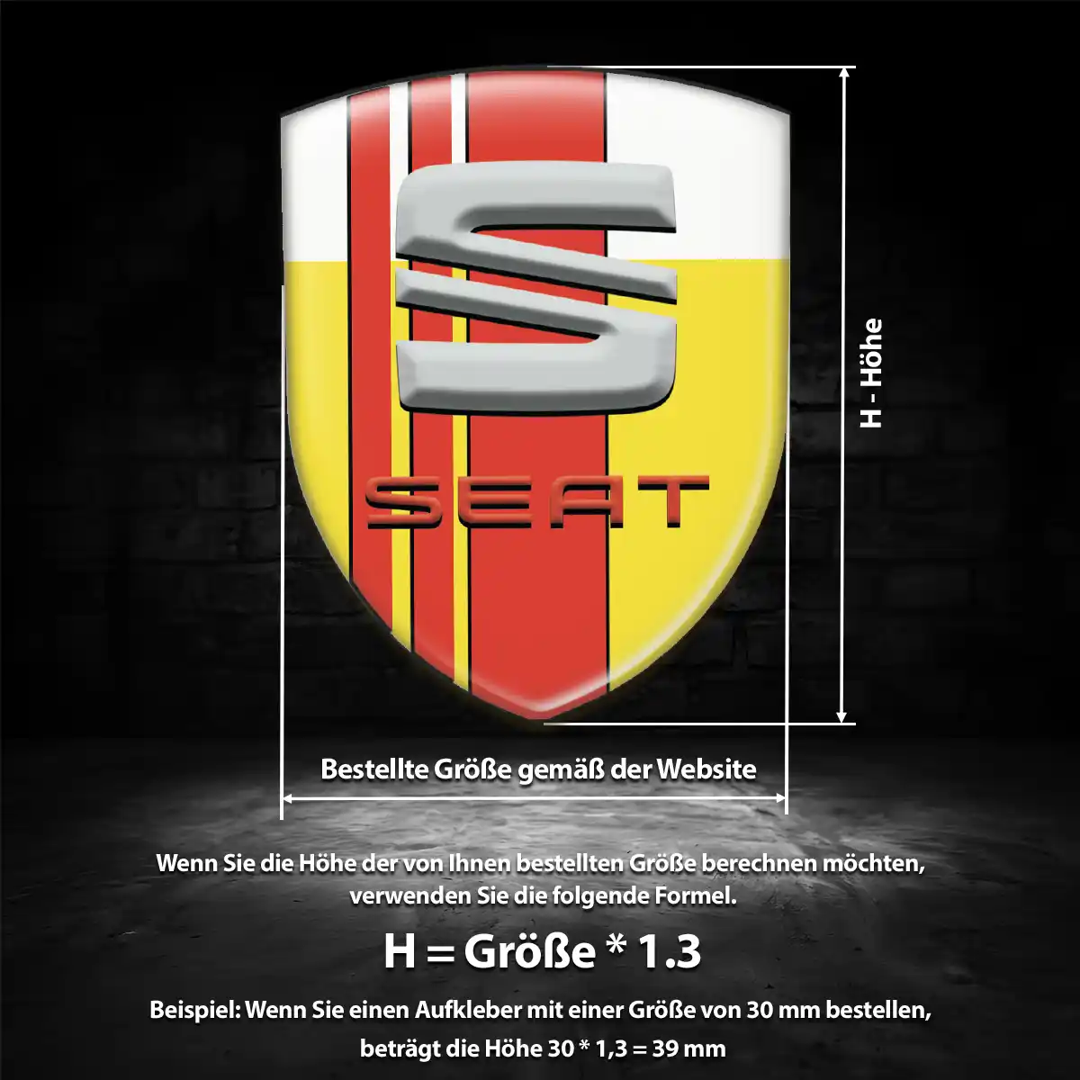 Seat Wappen Aufkleber Emblem Hohe Qualität
