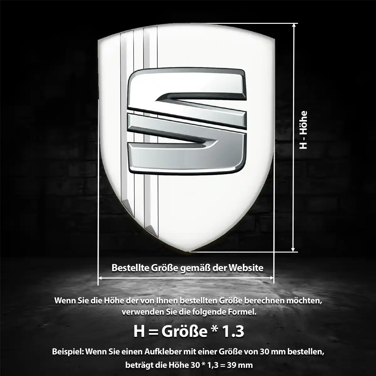 Seat Wappen Aufkleber Emblem Stilvolles Design
